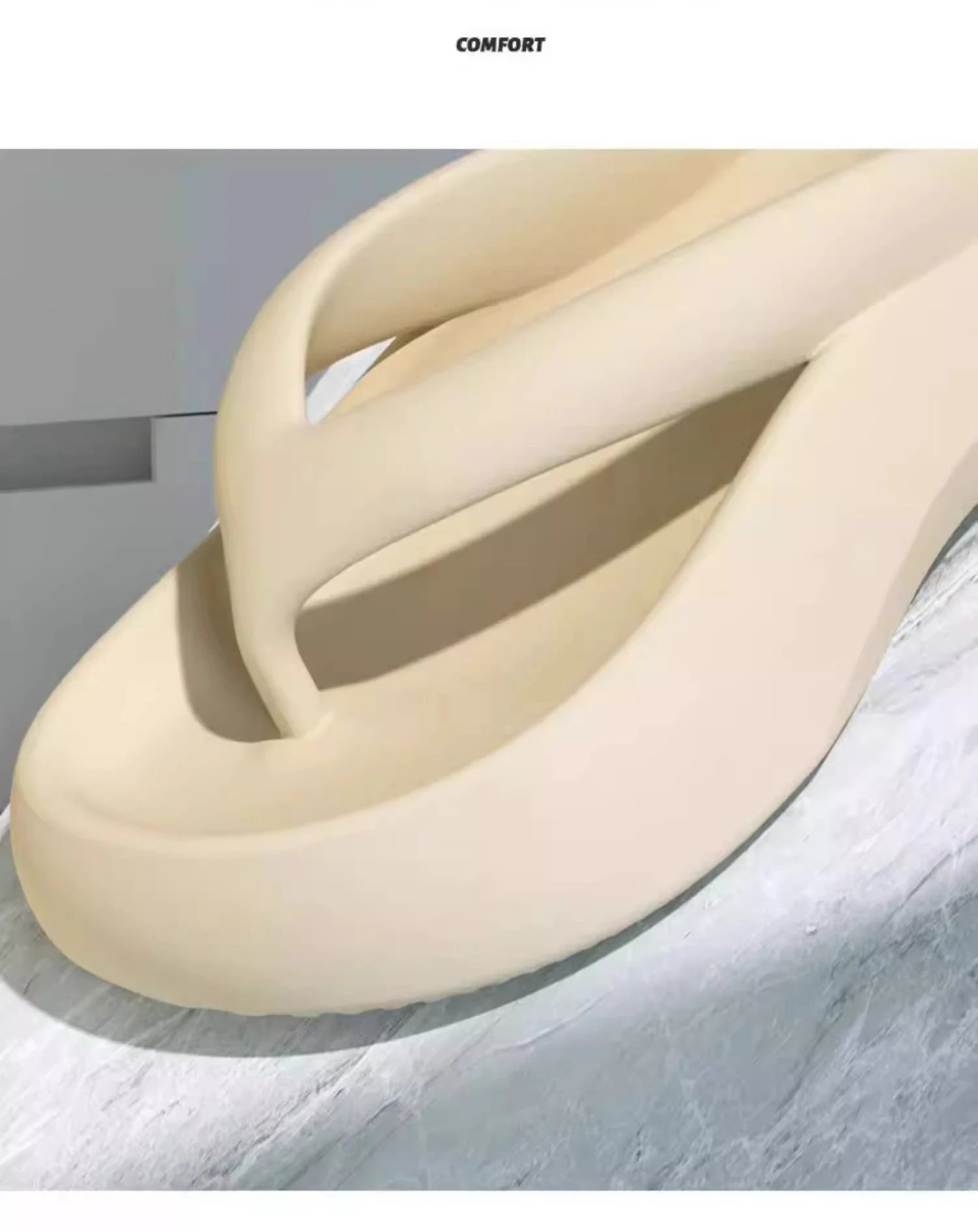 Thick soled flip flops with increased height 2024 new beach women's summer walking slippers -