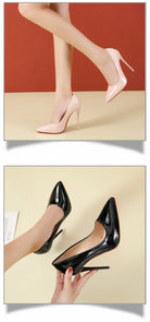 Women Shoes Red High Heels Sexy Pointed Toe 12cm Pumps Wedding Dress Shoes Nude Black Color Red Rubber Bottom High Heels -