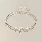 Shiny Pink Crystal Cherry Blossom Bracelets -