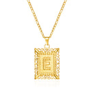 Stainless Steel Initial Letter Necklace For Women & Men -