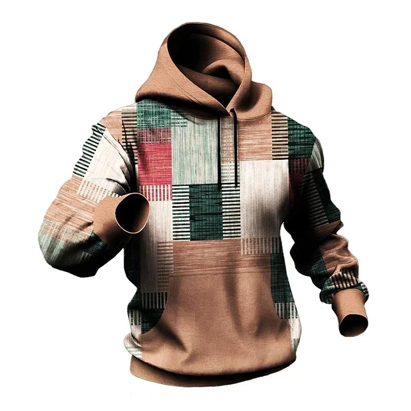 Men's Plaid Hoodie -
