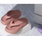 Thick soled flip flops with increased height 2024 new beach women's summer walking slippers -