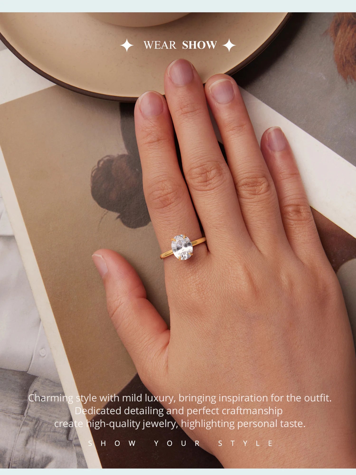 3.5CT Oval Cut Ring -