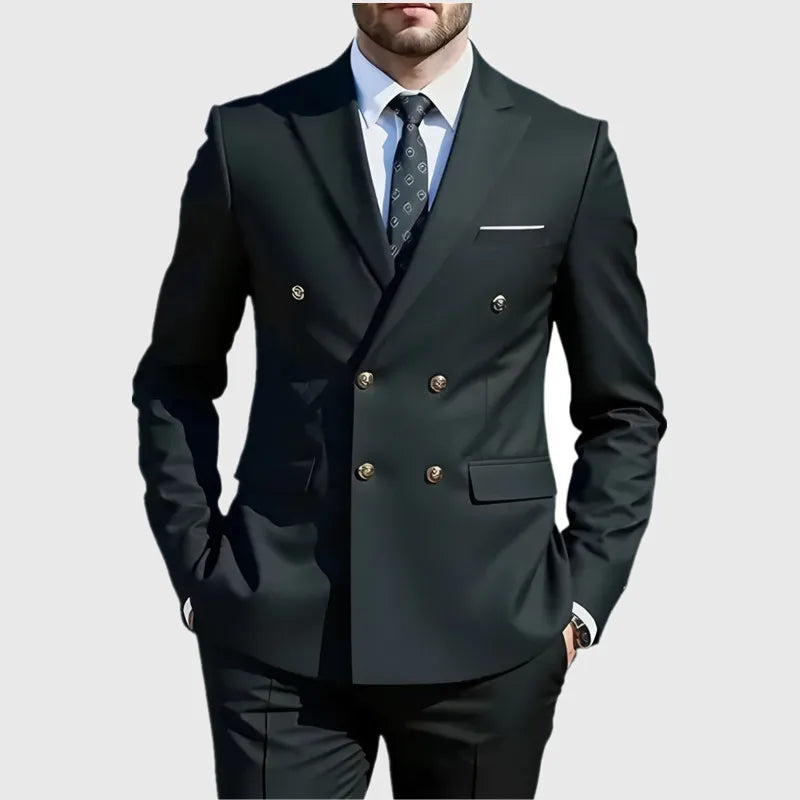 Fashion New Men's Double Breasted Slim Fit Suit -