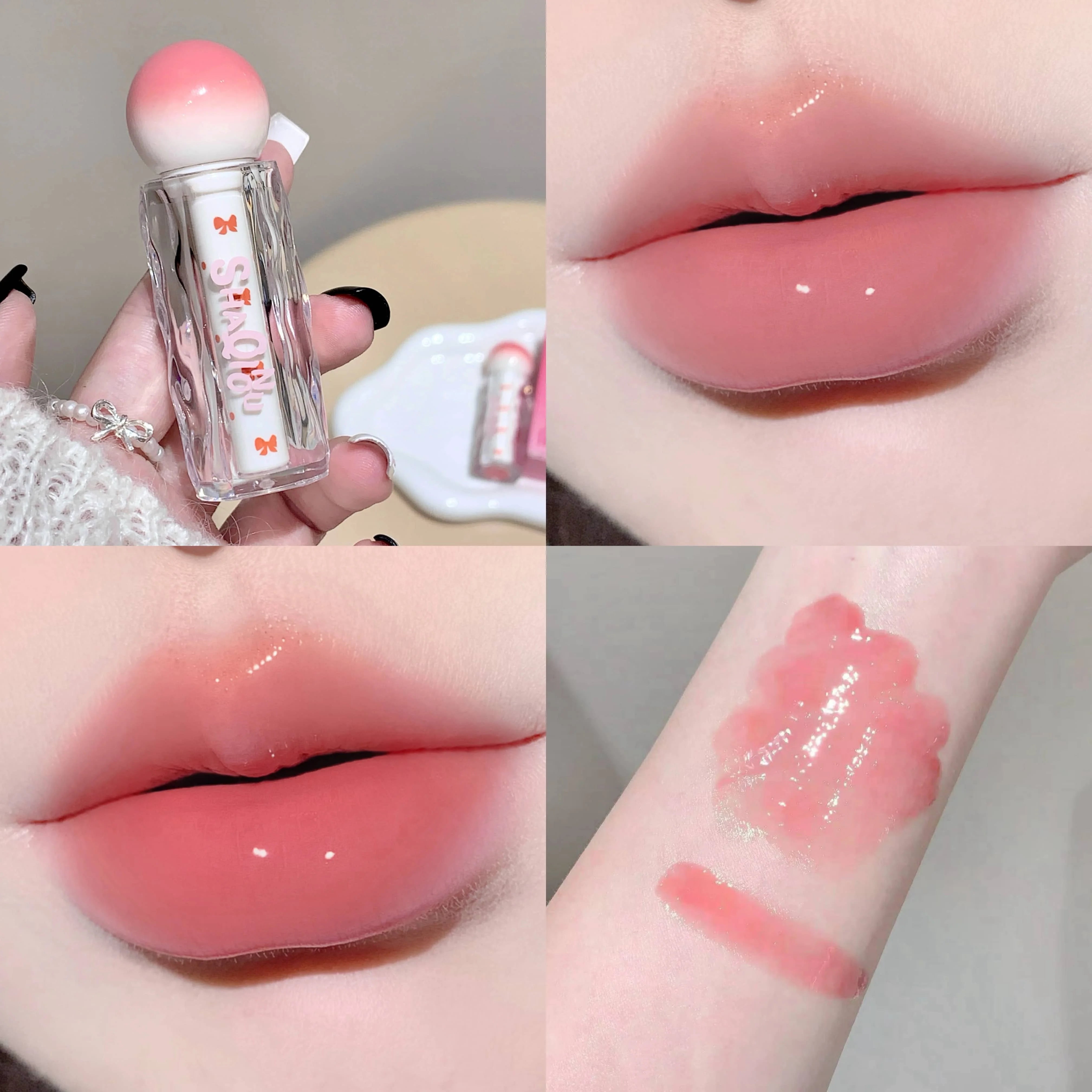 SHAQINUO Watery Lip Gloss Moisturizing Mirror Water Gloss Long-lasting Clear and Tender Lipstick Lip Gloss -