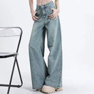 Elevate your style with these chic high-waist wide-leg jeans for women! -