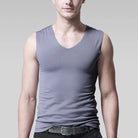 Ice Silk Tank Tops Seamless Mens Vest Loose Sleeveless Sport Bodysuit Vest For Men Plain Casual Summer Tank Undershirts Cool 5XL -