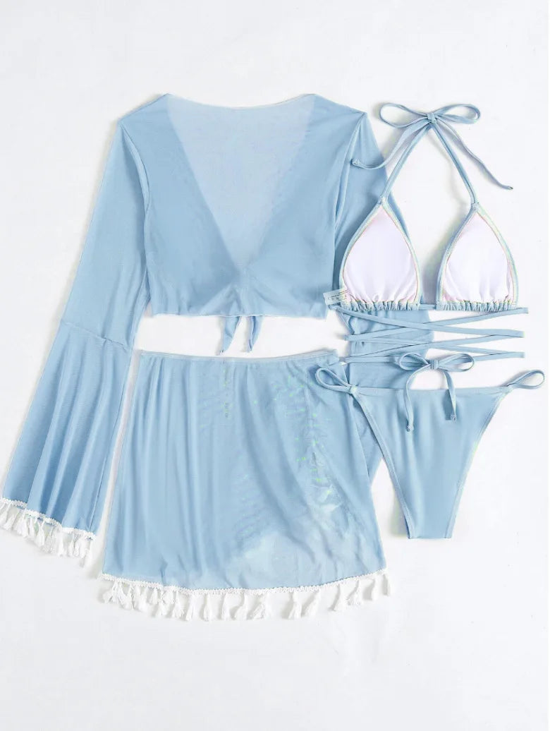 Swimwear Woman Swimsuit Cover Up Bikini Sets -