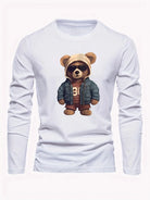 Men's 100% pure cotton long sleeved T-shirt top -