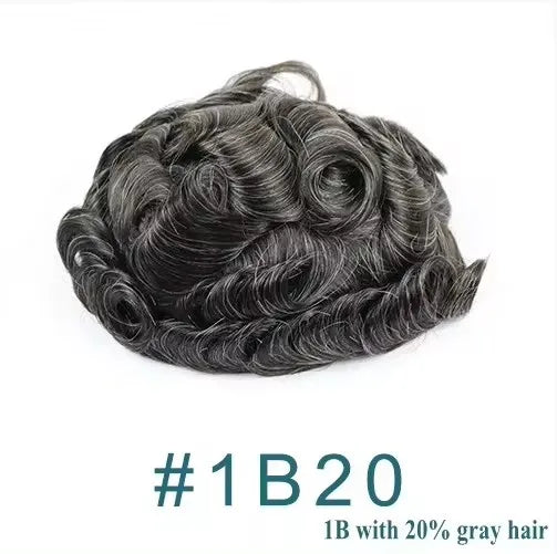 Achieve a seamless look with this natural hairline lace front male wig—ash blonde to brown shades, breathable 100% human hair, featuring lace & PU cap for a comfortable, realistic fit! -