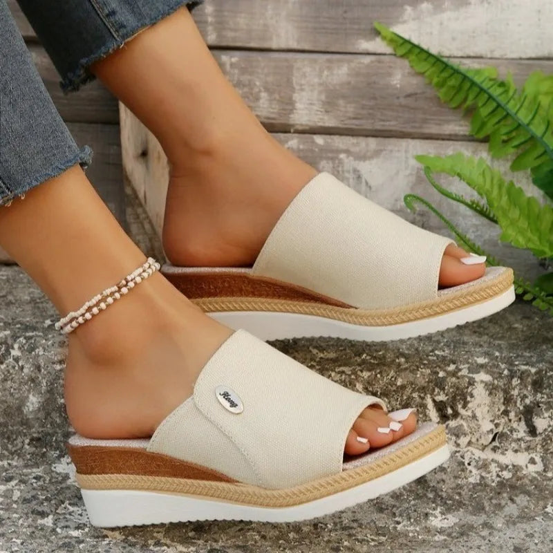 Women's High Heels Slippers New Summer Beach Platform Wedge Sandals Female Fashion Outdoor Ladies Slides Sandalias Mujer -
