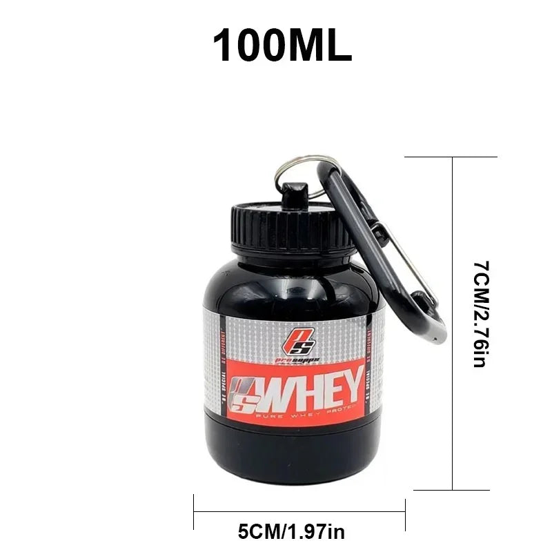 100/200ml Portable Protein Powder Supplement Container -