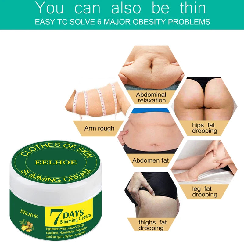 7 Days Weight Loss Cream Dissolve Fat Abdominal Arms Legs Body 30g -