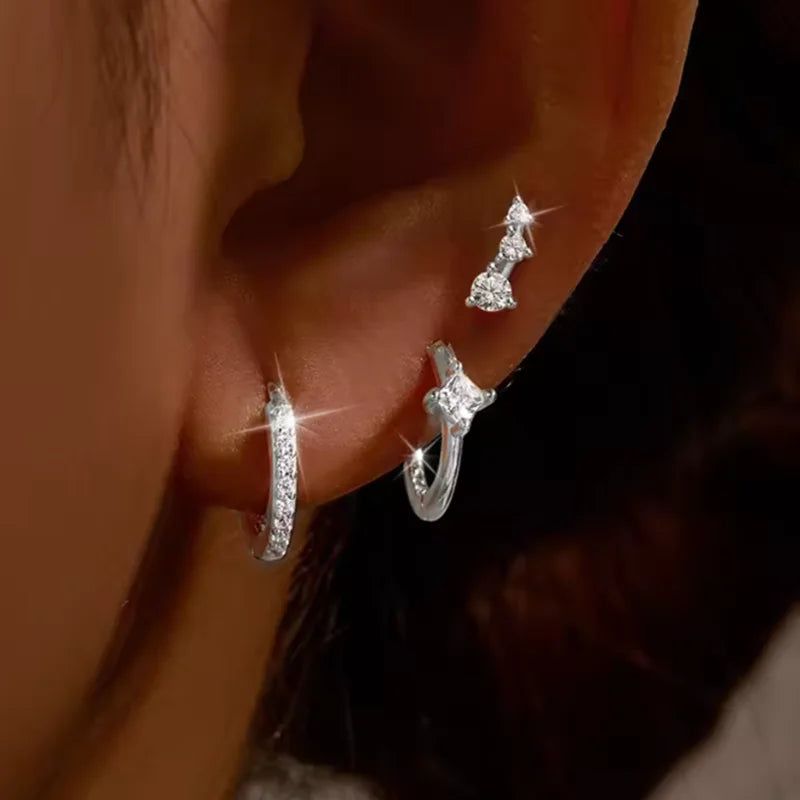 3PCS Leaf Tragus Huggie Earring -