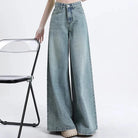 Elevate your style with these chic high-waist wide-leg jeans for women! -