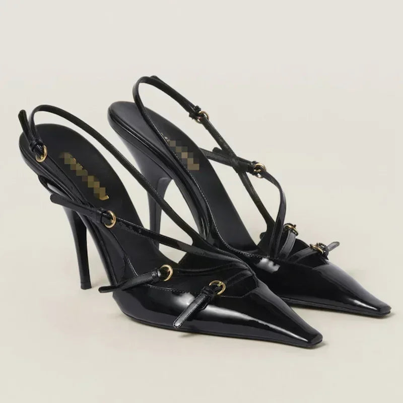 High Heels Pointed-toe Back Loop -