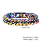 8mm/10mm/12mm Cuban Link Bracelets for Men Women -