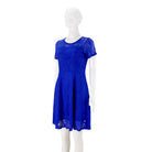 Make a chic statement with this elegant women's dress featuring an O-neck design, transparent lace, and hollow detail—a perfect choice for a sophisticated and stylish look. -