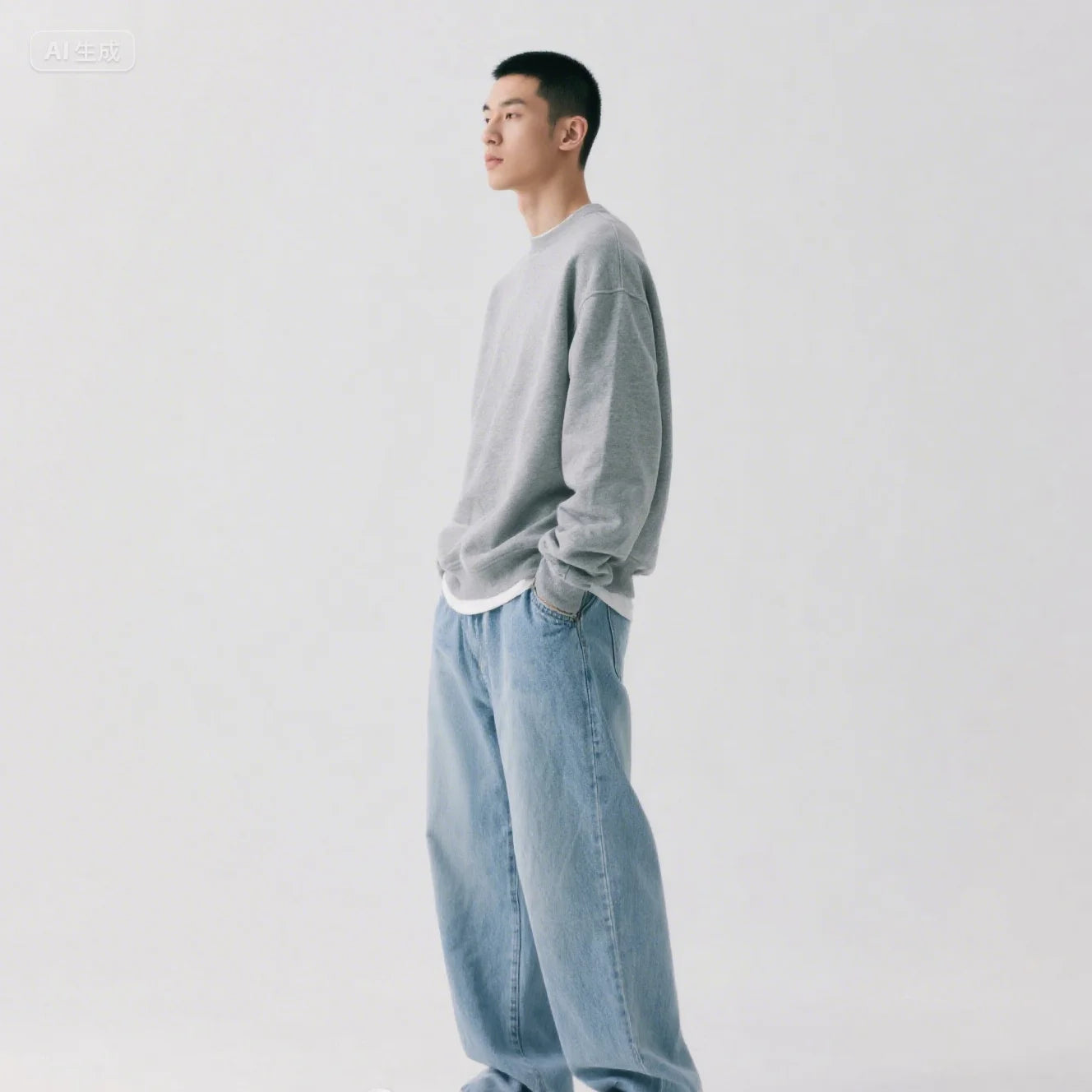 Mens Jeans Large Denim Jeans -