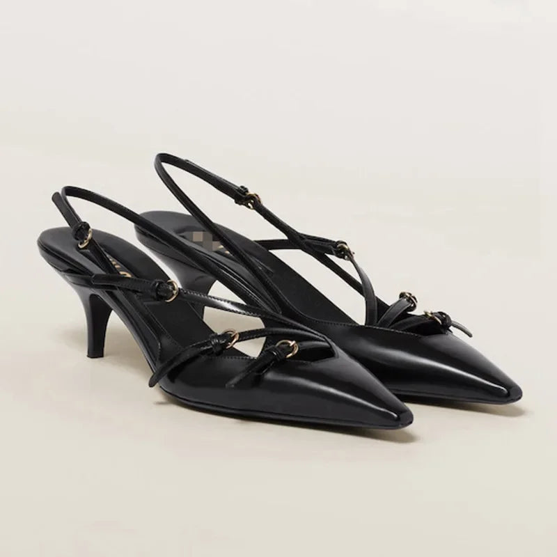 High Heels Pointed-toe Back Loop -