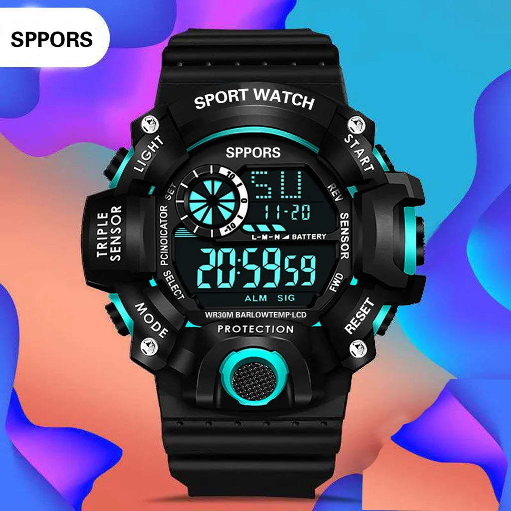 Fashion Men's Watch Sports Electronic Wristwatch -