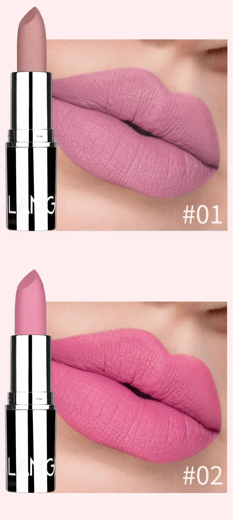1PC Waterproof Nude Pink Lipstick Matte Lips Stick Long Lasting Non-stick Cup Lip Gloss Moisturizing Lipsticks Make-up Cosmetic -