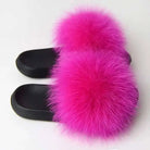 Real Fox Fur Slippers -