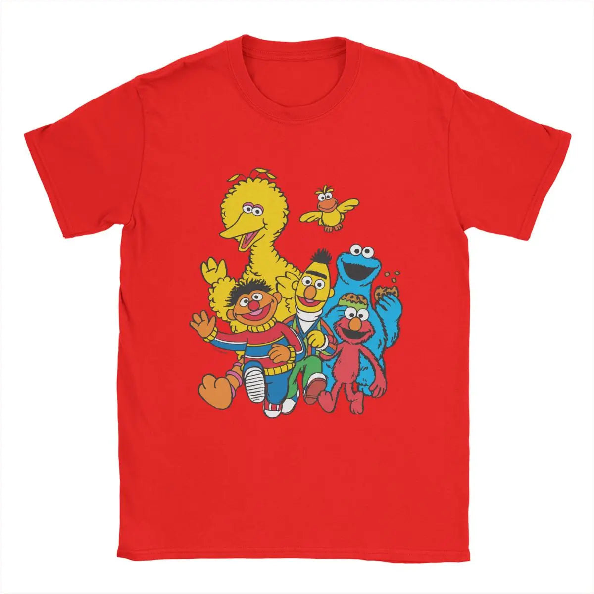 Show off some fun vibes with this men's Sesame Street novelty cotton tee! -