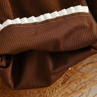 Clothes for Children Aged 8-12 Autumn New Long Sleeved T-shirt Top + Coffee Colored Vest + Pants Three Piece Set Girls Suit -