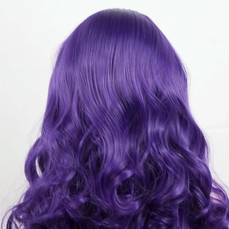 Make a statement with this purple and blonde loose wave 13x4 lace front wig—vibrant, stylish, and designed for a natural, flawless look! -