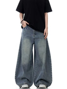 Step out in style with these new vintage blue baggy jeans for women—comfort meets classic cool! -