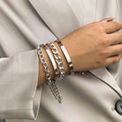 4pcs Cuban Chain Bracelets -