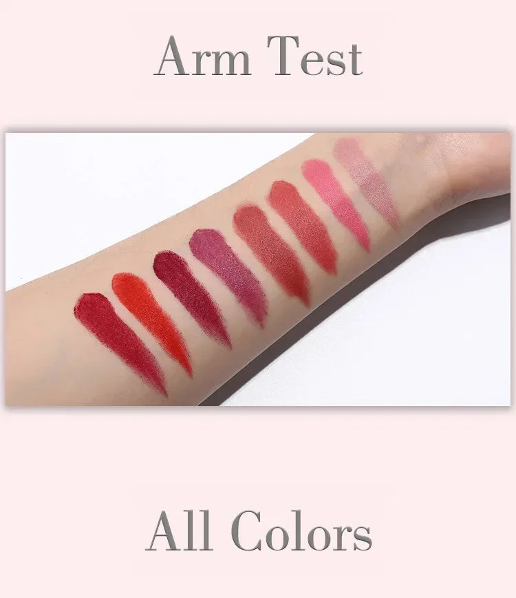 1PC Waterproof Nude Pink Lipstick Matte Lips Stick Long Lasting Non-stick Cup Lip Gloss Moisturizing Lipsticks Make-up Cosmetic -