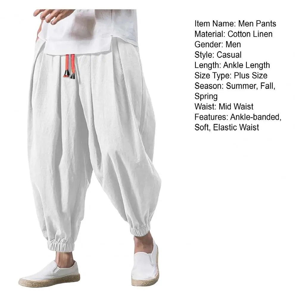 Stay comfortable and stylish in these men's baggy jogging pants featuring a drawstring waist—an ideal choice for a relaxed and casual look! -