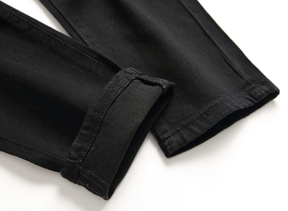 Jeans For Men Ripped Biker Skinny -