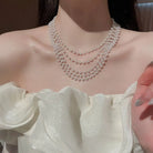 Multi-Layer Pearl Choker Necklace -