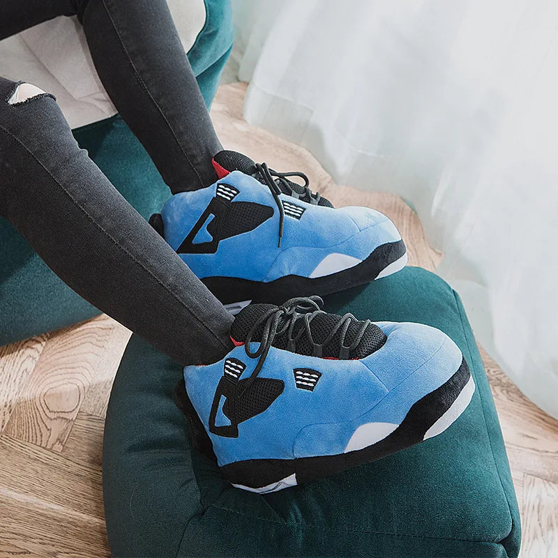 Unisex Winter Warm Home Slippers Women/Men One Size Sneakers Lady Indoor Cotton Shoes Woman House Floor Sliders Ladies Slippers -