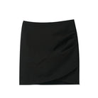Turn heads with this girl's high-waist slim-fit short skirt featuring an irregular pleated hip design—sexy, versatile, and perfect for juniors! -