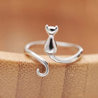 Sterling Silver Cat Rings -