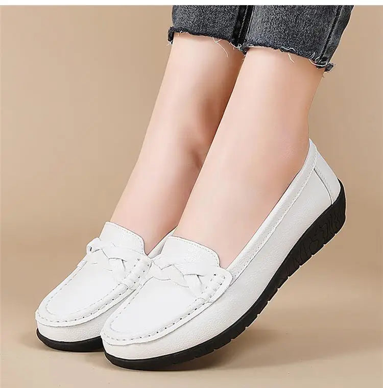 Genuine Leather Women Flats -
