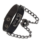 Black Round Square Gothic Spike Bracelet -