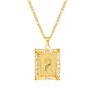 Stainless Steel Initial Letter Necklace For Women & Men -