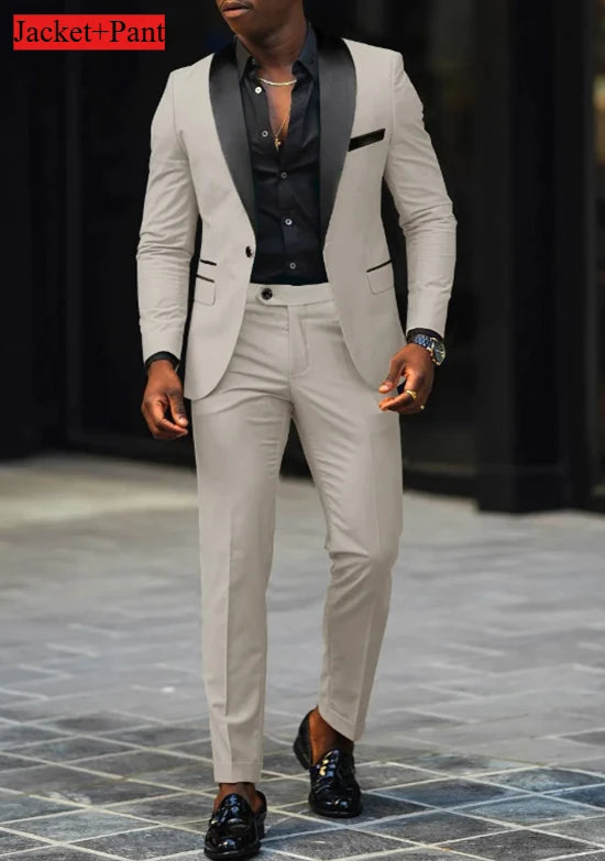 Men Formal Slim Fit Tuxedo -