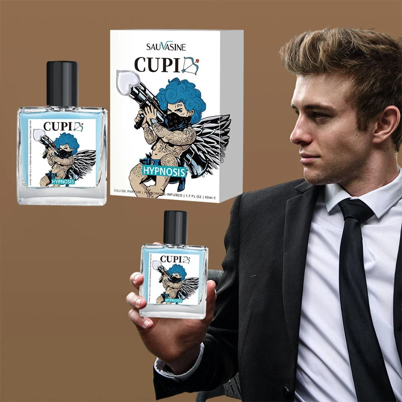Cupid Cologne Men's Perfume Lasting Charm Temptation Attract The Opposite Sex Dating Body Spray 50ml Ambergris Portable Perfume -