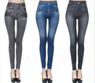 Women's Seamless Denim Yoga Leggings -