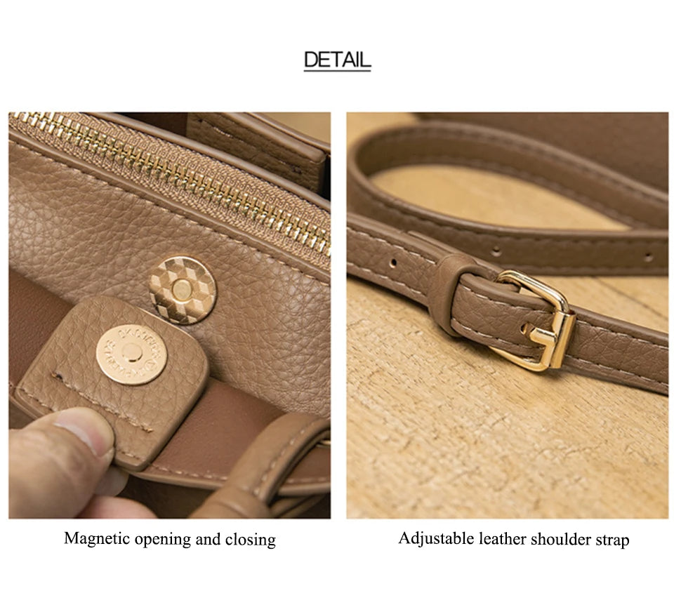 Upgrade your accessories with this new bucket bag for women. Featuring a fashionable and versatile design, this handheld bag is perfect for adding a chic and trendy touch to your look. -