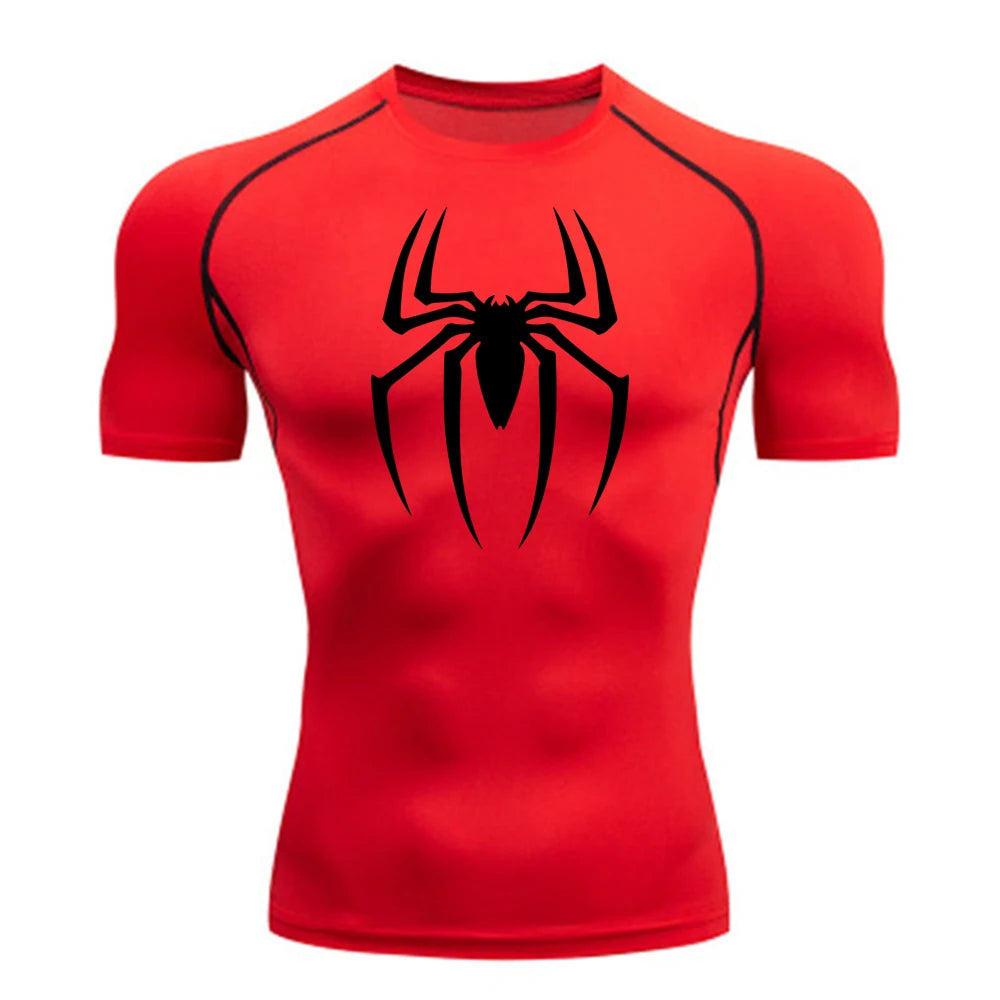 Men's Spider Print Compression Shirt -