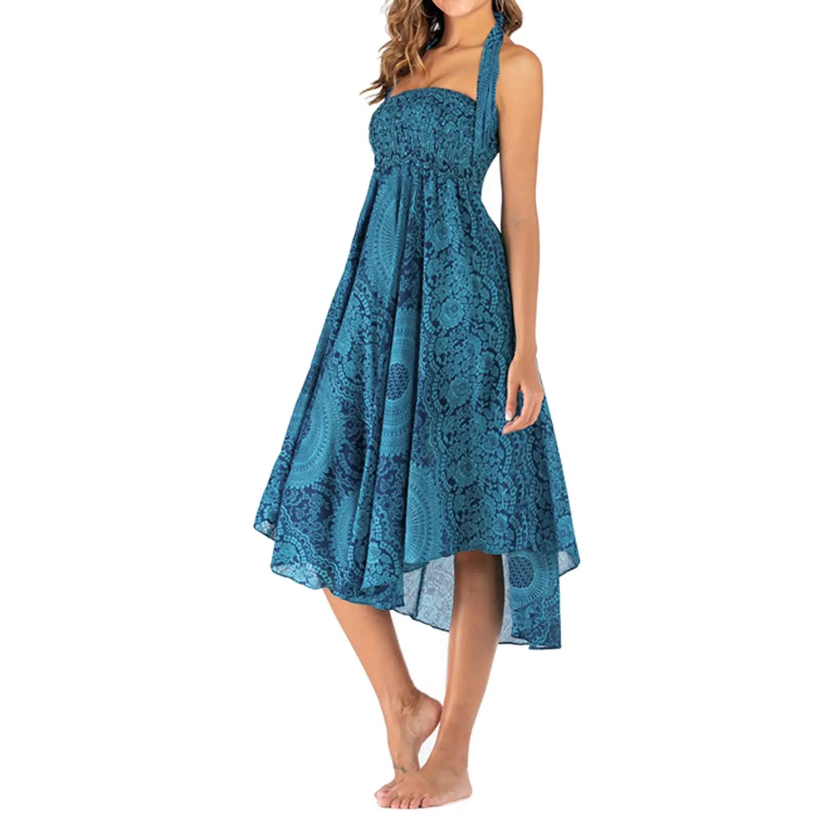 Bloom in style with this fashionable women's flower skirt—featuring an elastic waist for comfort and a beautiful flowy bottom, perfect for any outfit or costume! -