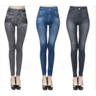 Women's Seamless Denim Yoga Leggings -
