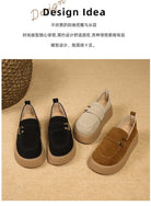 Elevate your style with these platform sole loafers for women. -